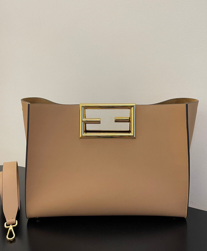 Fendi Way Large Shoulder Bag 8BH391 Apricot